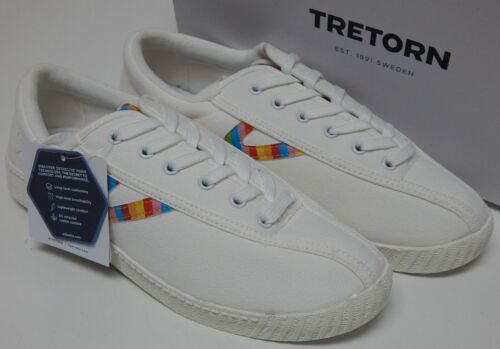 Tretorn Nylite Canvas Size US 9.5 M Women's Casual Shoes Sneakers White/Rainbow