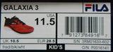 Fila Galaxia 3 Sz US 11.5 M (Y) EU 28.5 Little Kids Boys Girls Running Shoes Red