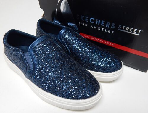 Skechers Goldie Glitz & Bitz Size US 6 M EU 36 Women's Slip-On Shoes Navy 74276