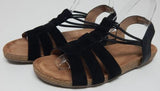 Earth Origins Laney Size 10 W WIDE EU 42 Women's Suede Slingback Sandals Black