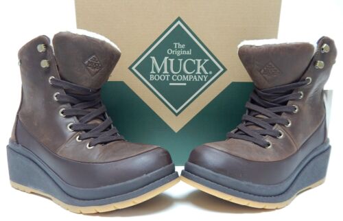 The Original Muck Boot Liberty Sz 5.5 M EU 36/37 Women's WP Leather Wedge Boots