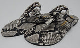 Tory Burch Miller Size 5 M Women's Leather Thong Flat Sandal Stamped Snake 75286