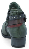 Miz Mooz Booker Sz EU 38 W WIDE (US 7.5-8) Women's Leather Studded Boots Forest