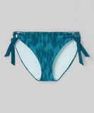 prAna Audrey Size Small (S) Mid Rise Tie Side Bikini Bottoms Deep Verde Ikat
