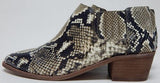 Madewell M3463 Sz 8.5 M Women's Leather Heeled Low Chelsea Boots Snake Embossed