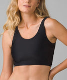 prAna Christie Size Small (S) Scoop Neckline Sporty Crop Bikini Top Black Solid