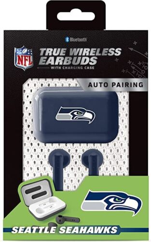 SOAR NFL Bluetooth True Wireless Earbuds with Charging Case Seattle Seahawks