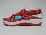 Clarks Arla Nicole Size 9 W WIDE EU 40 Women's Slingback Thong Sandals Red Dots
