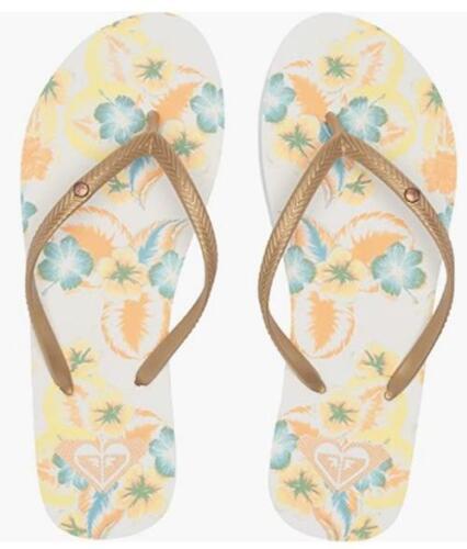 Roxy Bermuda Size US 9 M EU 40 Women's Flip-Flop Beach Thong Sandal White Orange