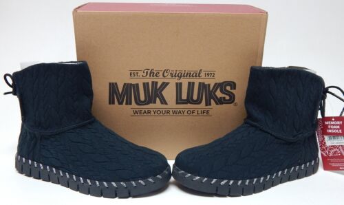 Muk Luks Flexi Hoboken Size US 7.5 M Women's Pull-On Winter Snow Boots Black
