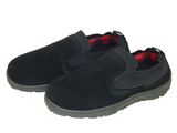 Clarks Men's Suede Size US 8 M EU 40.5 Flannel-Lined Step-In Slippers Black