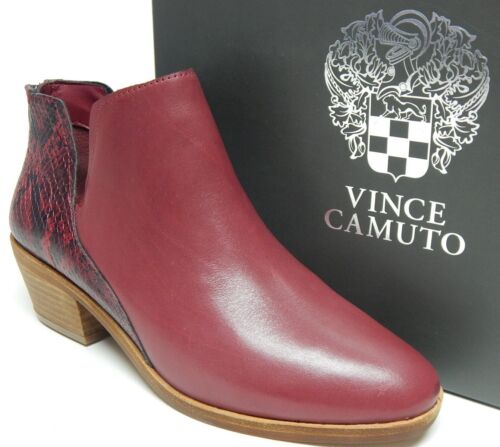 Vince Camuto Abrinna Size US 7.5 W WIDE EU 38 Women's Leather Bootie Boysenberry