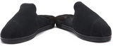 TOMS Nova Leather Wrap Sz 6 M EU 36.5 Women's Suede Faux Fur Mule Black 10014280