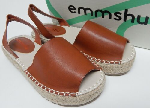 Emmshu Lores Size US 7 M EU 38 Women's Espadrille Platform Slingback Sandals Tan