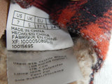 TOMS Alpargata Leather Wrap Sz 7 M EU 37.5 Women's Loafers Barn Red Earthy Plaid