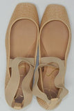 Jessica Simpson Mandalaye Sz 9 M EU 40 Women's Bermuda Raffia Flat Shoes Natural
