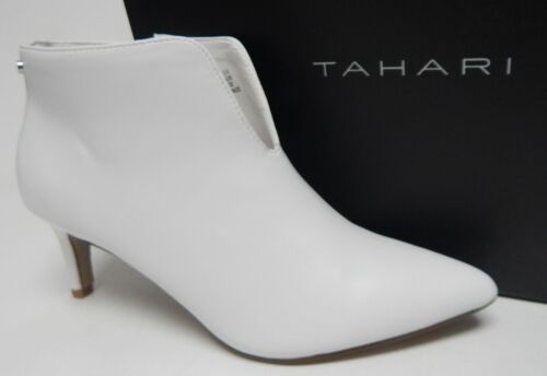 Tahari Sherron Size US 5.5 M Women's Kitten Heel Dress Booties White 142-50335