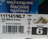 Skechers Go Walk 5 Pride Size US 6 M EU 36 Women's Slip-On Clog White 111141/MLT