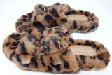 Urban Sport by J/Slides Babee Size 10 M Women's Faux Fur Slide Slippers Leopard