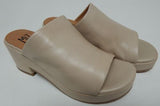 Miz Mooz Gwen Sz EU 37 W WIDE (US 6.5-7) Women's Leather Platform Sandals Cream