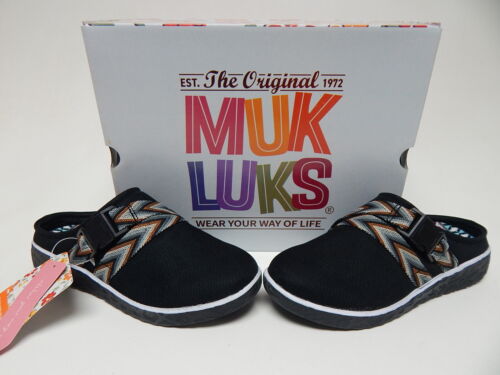 Muk Luks Boardwalk Promenade Size US 7.5 M Women's Mules Slip-On Shoes Black