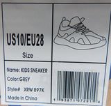 XRay Leo Size 10 Y (M) EU 28 Little Kids Boys Girls Sneakers Black/Grey XRW-897K