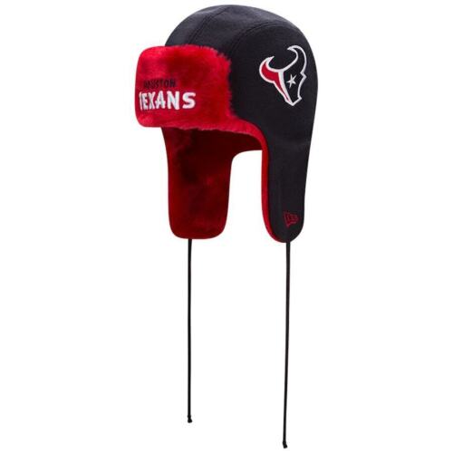 New Era NFL Helmet Head Trapper Knit Hat Beanie Ski/Snow Cap Houston Texans