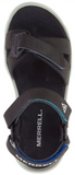 Merrell Belize Convert Sz 10 M EU 41 Women's Leather Sport Sandals Black J000510