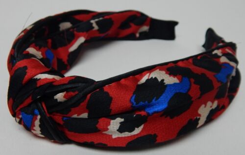 Locks & Mane Fashion Wide Knotted Headband Red Leopard Print