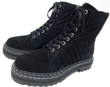 Vince Camuto x Fashion Jackson Puchenie Sz 8 M Women's Suede Combat Boots Black