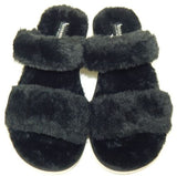 Koolaburra by UGG Fuzz-On Size 8 M EU 39 Women's Faux Fur Slippers Black 1123352