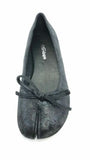 Antelope Size EU 41 (US 10-10.5 M) Women's Metallic Leather Ballet Flats Black