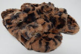 Urban Sport by J/Slides Babee Size 8 M Women's Faux Fur Slide Slippers Leopard