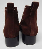 Isaac Mizrahi Live! Size 8.5 M Women's Suede Studded Chelsea Ankle Boots Coffee