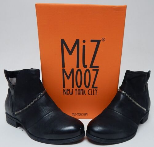 Miz Mooz Solace Size EU 39 M (US 8.5-9) Women's Leather Ankle Biker Boots Black