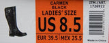 Baretraps Carmen Sz US 8.5 M EU 39.5 Women's Motorcycle Tall Riding Boots Black