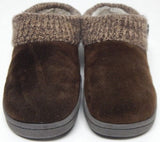Clarks Angelina Sz 9 M Women's Suede Knitted Collar Clog Slipper Brown ICL31459A