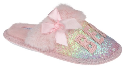 bebe Girls Size US 2/3 M (Y) Little Kid Girls Slippers Rainbow Glitter BBSLG0017
