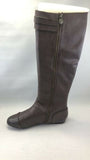 Max Studio Draping Size 8.5 M Women's Knee High Leather Boots Dark Brown 4S08619