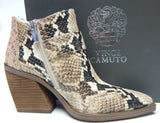 Vince Camuto Gidgey Sz US 7 M EU 37.5 Women's Leather Stacked Heel Boots Python