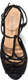 Lady Couture Glitter Size EU 41 (US 10-10.5) Women's Ankle Strap Sandals Black
