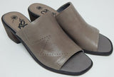 OTBT Southwest Size US 8 M Women's Leather Perforated Heeled Slide Sandals Zinc