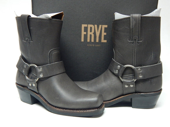 Frye Harness 8R Size 6.5 M Women's Leather Pull On Ankle Boots Smoke 3477447-SMK