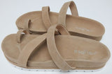 J/Slides Roper Sz 9 M Womens Nubuck Leather Toe Loop Platform Slide Sandals Sand