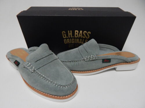 G.H. Bass Originals Weejuns Wynn Size US 8.5 M Women's Suede Loafers Mules Sage