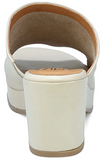 Miz Mooz Gwen Sz EU 37 W WIDE (US 6.5-7) Women's Leather Platform Sandals Cream