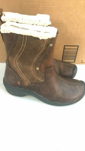 Keen Chester Size 6 M Women's Waterproof Leather Sherpa Lined Winter Boots Brown