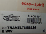Easy Spirit Travel Time 536 Sz 6 WW (2E) EXTRA WIDE Women's Slip-On Clogs Black