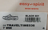 Easy Spirit Travel Time 536 Sz 7 WW (2E) EXTRA WIDE Women's Slip-On Clogs Black