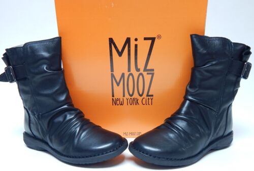 Miz Mooz Parade Size EU 37 W WIDE (US 6.5-7) Women's Leather Riding Boots Black